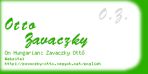 otto zavaczky business card